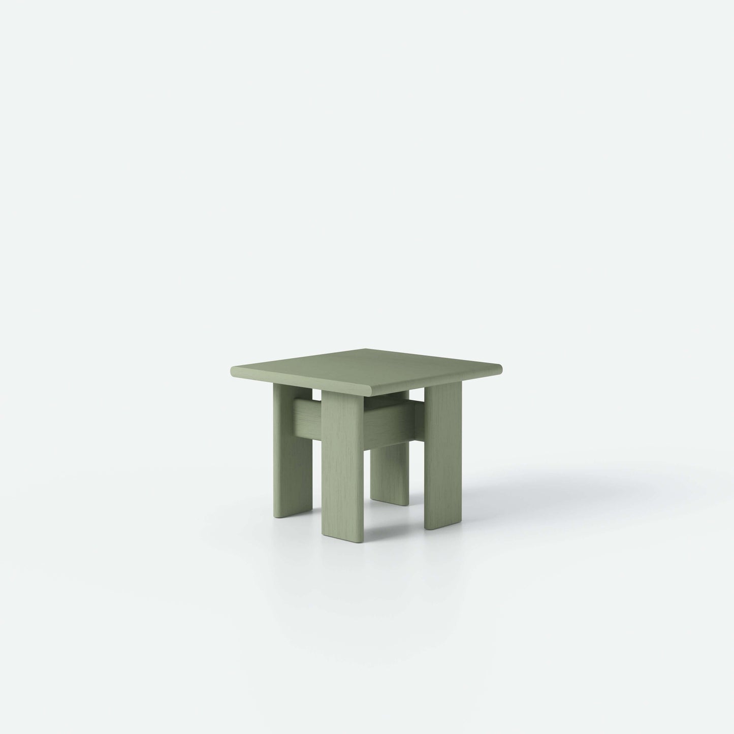 Archipen Table 2 by Noom, designed by Kateryna Sokolova, unique green coffee table in ash wood, minimalist furniture.