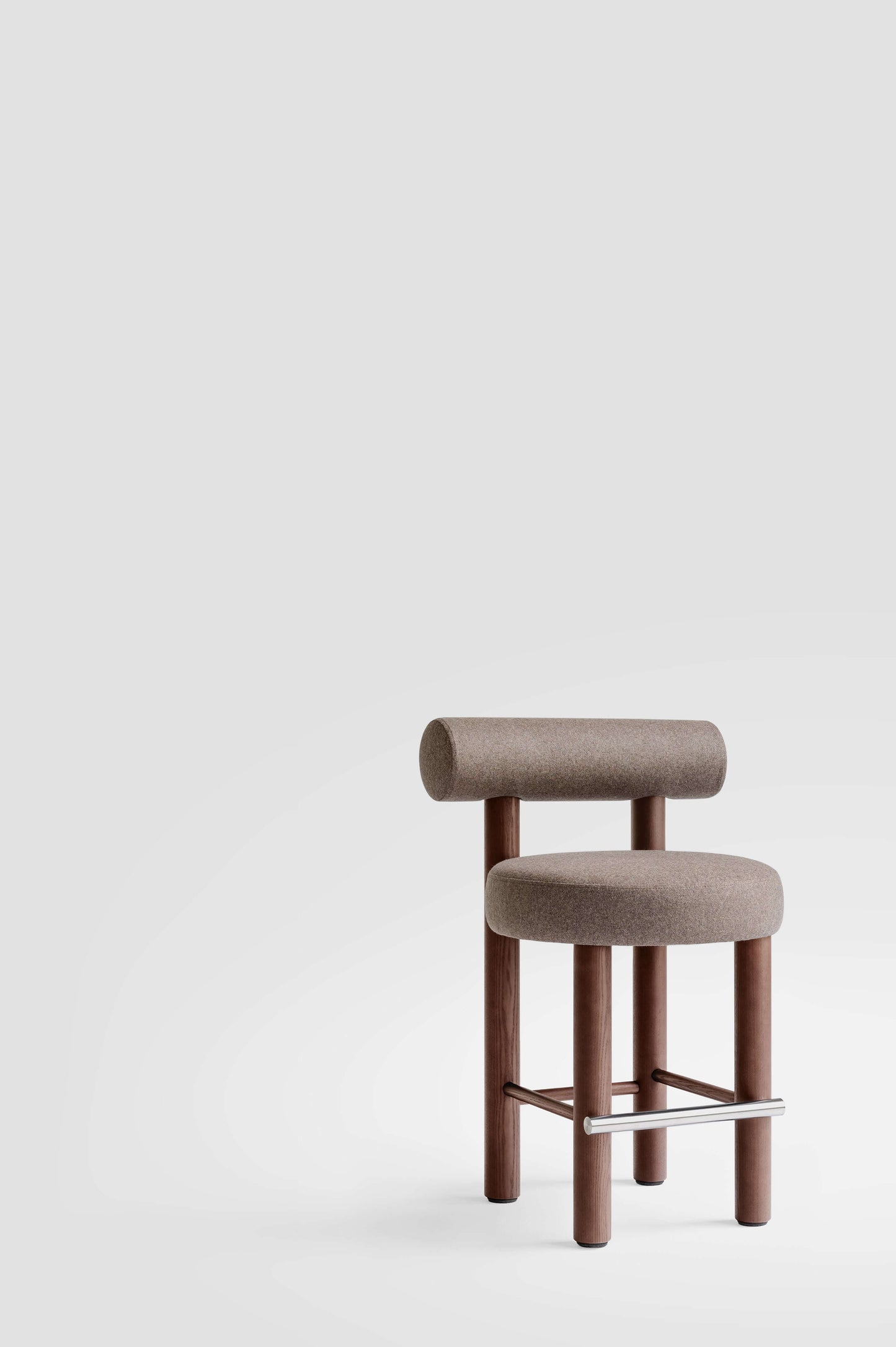 Gropius CS2 Bar Stool by Noom, designed by Kateryna Sokolova, featuring Bauhaus-inspired geometric shapes, part of the Gropius furniture collection.