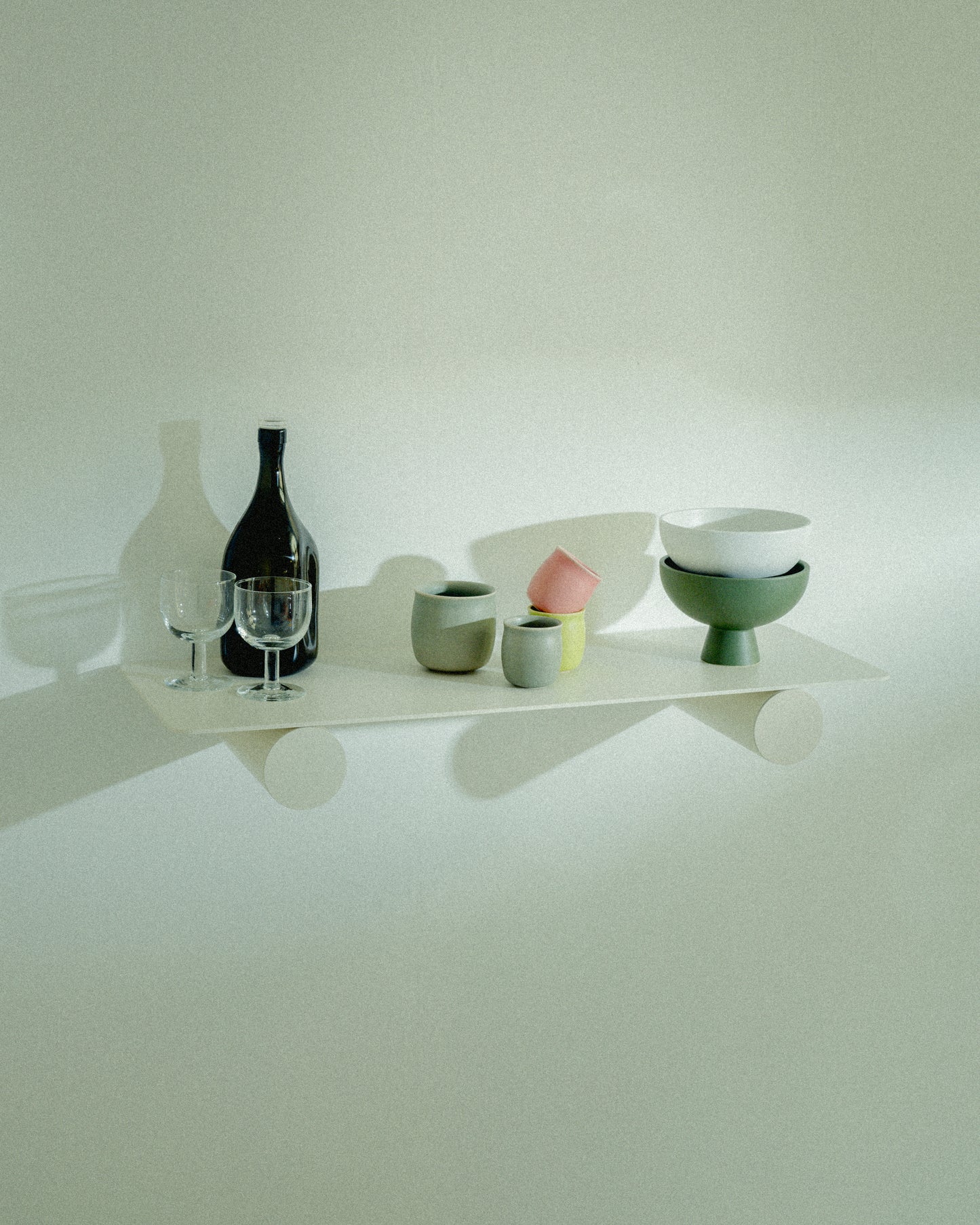 The raawii pipeline duo shelf in white, a modern design by Nicholai Wiig-Hansen