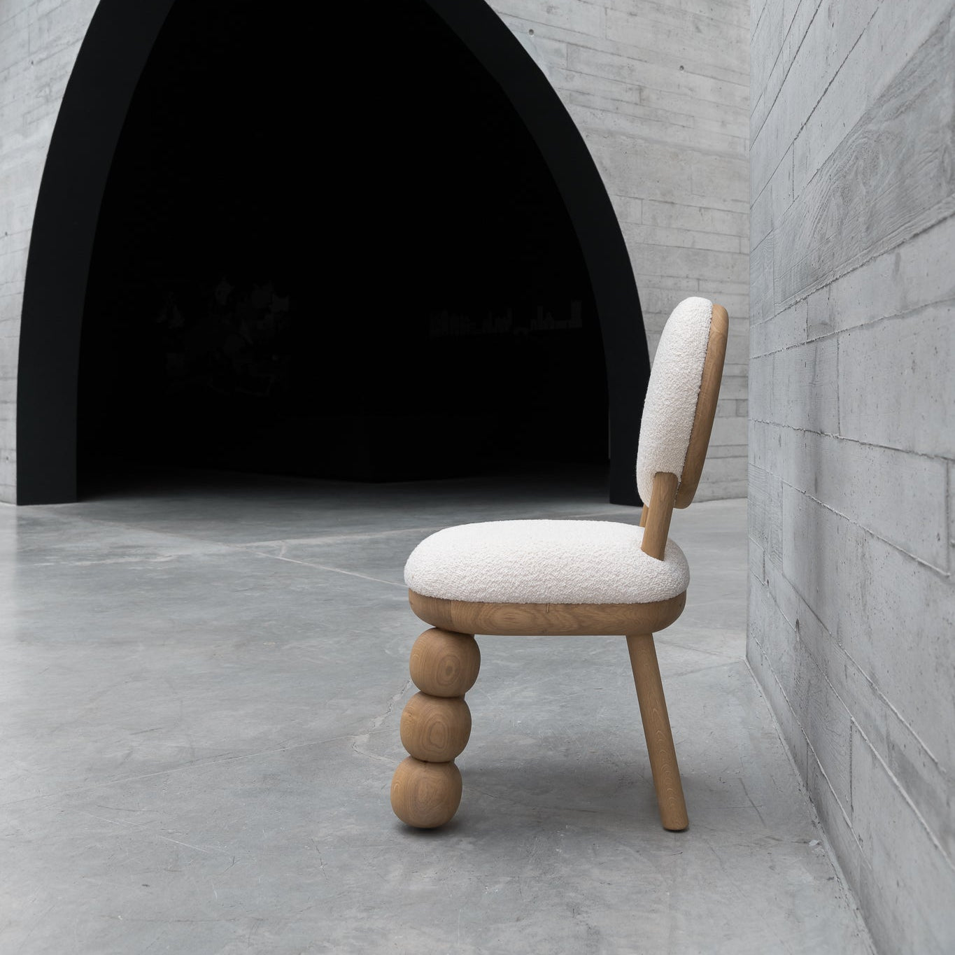 Three Ball Leg Chair