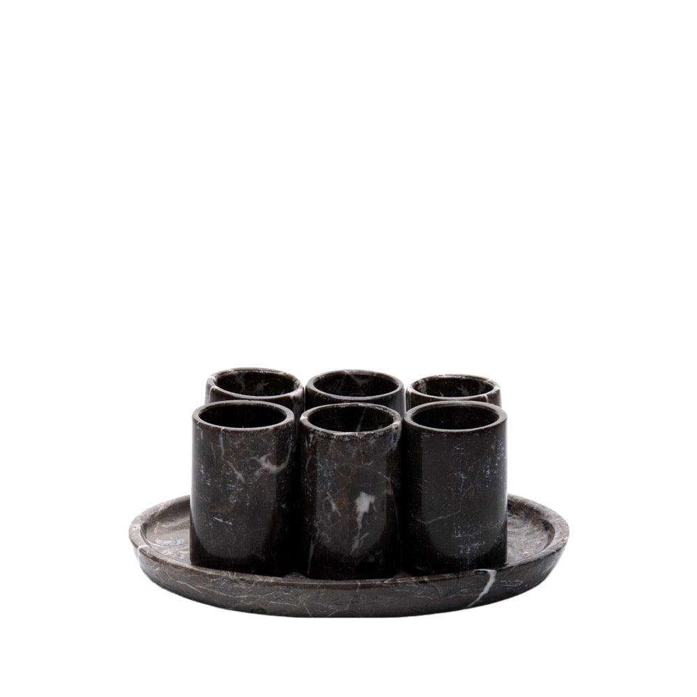 Black Marble Shot Glasses