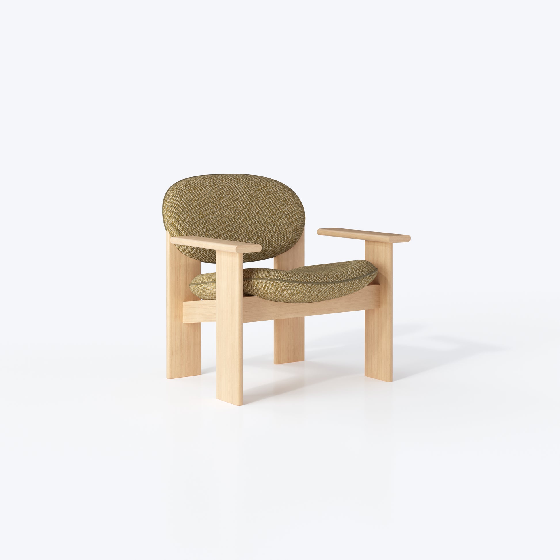 Archipen Lounge Chair by Noom, a unique ash wood accent chair with modern architectural design.